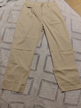 Petite Studio NYC Classic Khaki Straight-Leg Pants